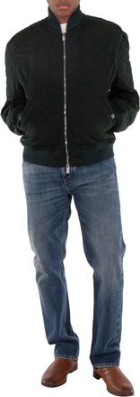 Burberry Quilted Long Sleeve Bomber Jacket, Size Large