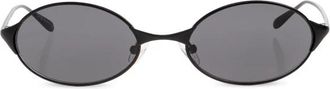 Alexander McQueen Neo Oval Zonnebril - unisex - Zonnebrillen - Zwart - ONE Size - Accessoires