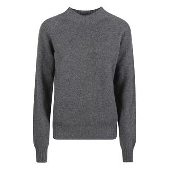 Drumohr Trui met ronde hals - Dames - Ronde hals truien - Grijs - XS - Wol - Truien & Vesten