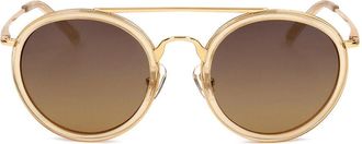 Linda Farrow DRIES VAN NOTEN DVN52 C4 Mens Sunglasses Gold Size 49