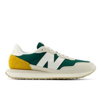 New Balance Mens 237 in Green/White Leather, size 10.5
