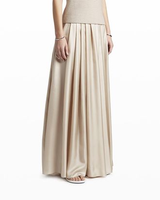 Giorgio Armani Silk Twill Maxi Skirt