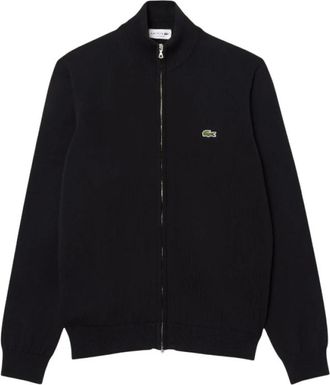 Lacoste Ritssluiting Sweater - Stijlvol en Sportief - Heren - Vesten - Zwart - 2XL - Katoen - Truien & Vesten