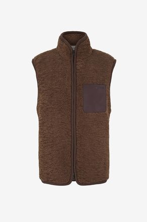 Moncler Kurze Stehkragenweste aus Fleece