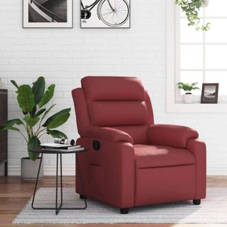 vidaXL Vidaxl - Sill&oacute;n Reclinable De Cuero Sint&eacute;tico Rojo Tinto