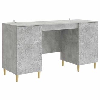 vidaXL Escritorio Gris Hormig&oacute;n Madera De Ingenier&iacute;a Vidaxl