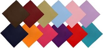 Generic Unisex Men Woman Plain Solid Colour, Cotton Bandana Head Neck Wrist Handwrap, Wristband, Scarf, (21 x 21) (Random)