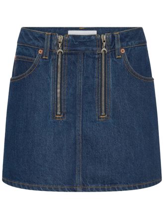 Marine Serre Midnight Blue Denim Mini Skirt