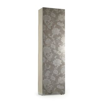 Dmora Armadio Multiuso Fiordaliso, Mobile Lineare A 1 Anta E 7 Ripiani, Colonna Da Ingresso O Bagno, Scarpiera Moderna, 100% Made In Italy, Cm 50x30h182, Ol