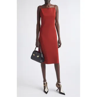 Ferragamo Sweater Slipdress in College Red at Nordstrom, Size Medium