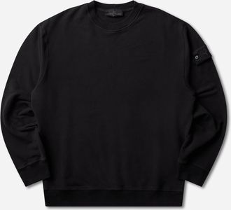 Stone Island Men s Ghost Stretch Cotton Fleece Crewneck Sweatshirt Black