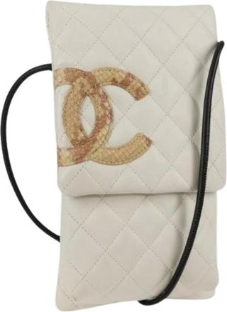 Chanel Pre-owned Cross Body Bags, female, White, Size: ONE SIZE Pre-owned Vintage Cross Body Bag