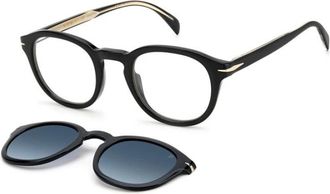 Eyewear by David Beckham Authentieke Clip-On Bril met Top Service - Heren - Brillen - Zwart - 49 MM - Accessoires