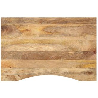 vidaXL Vidaxl - Piano Scrivania con Curva 90x50x2,5 cm Massello Grezzo di Mango