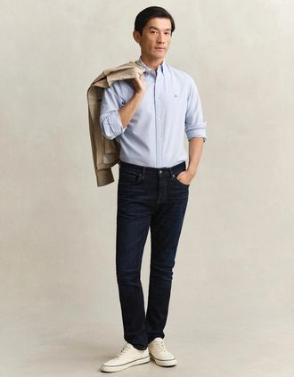 GANT Mens GANT Mens Slim Fit Gant Jeans - 962 Dark Blue Broken In - Navy - Size: 32/30