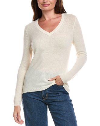 Fort&eacute; Cashmere V-Neck Cashmere Sweater