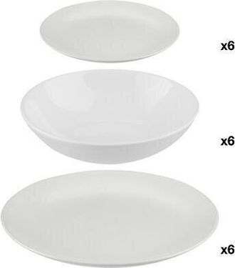 5five Simply Smart Vajilla Secret De Gourmet Blanco Cer&aacute;mica 18 Piezas
