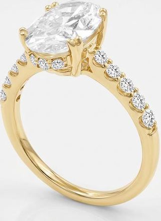 LuvMyJewelry Isidora 3.5 Cts 14K Yellow Gold Oval Lab Grown Diamond Hidden Halo Engagement Ring at Nordstrom, Size 6.5