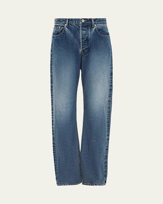 J.W.Anderson Mens Blue-Wash Denim Straight Leg Jeans