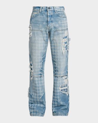Amiri Bleach Bandana Carpenter Jeans