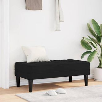 vidaXL Vidaxl - Panca Nero 113 x 57 x 39 cm Velluto