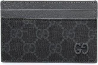 Gucci GG Leren Kaarthouder - Heren - Portefeuilles - Grijs - ONE Size - Leer - Accessoires