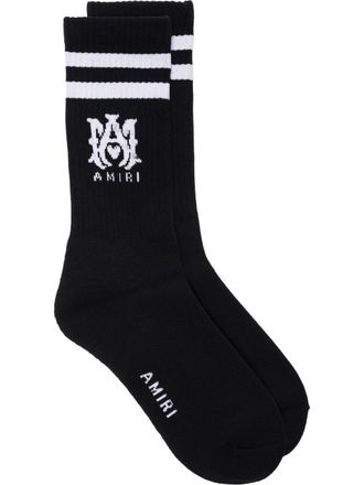Amiri calzini con monogramma - Nero