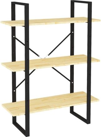 vidaXL Estantería de 3 niveles madera maciza de pino 80x30x105 cm Vidaxl