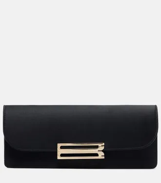 Victoria Beckham Dorian East-West satin clutch