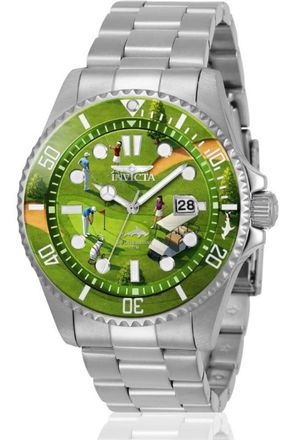 Invicta Pro Diver 51049 Herenhorloge - Quartz Uurwerk - Roestvrij Staal met Groene Wijzerplaat - 43 mm - Summerville
