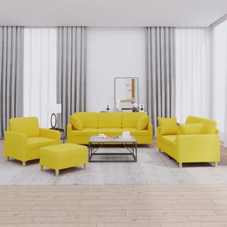 vidaXL Furniture Limited - Juego De Sof&aacute;s Con Cojines 4 Piezas Tela