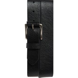Nordstrom Rack Roller Buckle Leather Belt in Black at Nordstrom Rack, Size 32