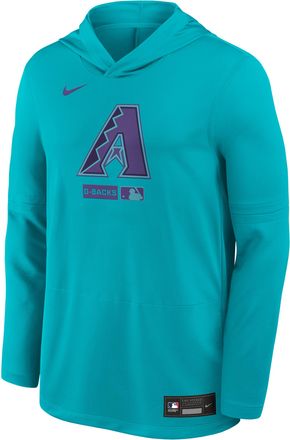 Nike Arizona Diamondbacks City Connect Nike Mens Dri-FIT MLB Long-Sleeve Hooded Top in Blue | 03B93PLDQS-Z4C