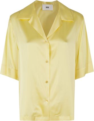 SOLOTRE Silk Classic-Collar Long-Sleeve Silk Casual Shirt