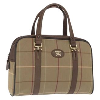 Burberry Pre-owned Handbags, female, Beige, Size: ONE SIZE Pre-owned Vintage Canvas Hand Bag
