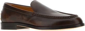 Tod's Womens Brown Leather Loafers Marronechi Scarpe Stringate Lace-up Shoes