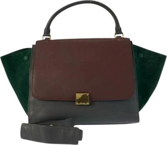 Celine Pre-owned Trapeze Leder Su&egrave;de Handtas - Dames - Vintage Handtas - Veelkleurig - ONE Size - Su&egrave;de - Vintage