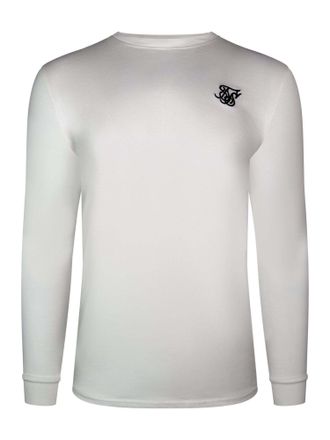 Siksilk Langarmshirt SIKSILK Siksilk Langarmshirt Essentials Long Sleeve T-Shirt, Herren, Gr. XXL, weiss (wei&szlig;), Obermaterial: 95% Baumwolle CO. 5% Elasthan E