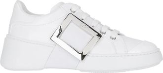 Roger Vivier Viv Skate Sneakers, In White Leather