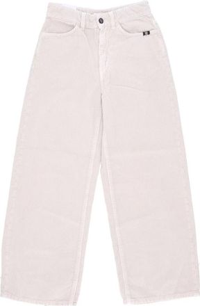Amish Fluwelen Lange Broek met Zakken - Dames - Wijde Broeken - Beige - W30 - Katoen - Broeken