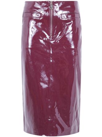Self Portrait Skirt Faux Leather Aw26.080Msk Purple