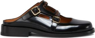 Marni Zwarte leren sandalen - Dames - Slip ons - Zwart - 37 EU - Leer - Schoenen