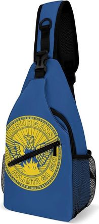 Generic Flag of Atlanta Unisex Shoulder Bags Casual Crossbody Chest Bag Sling Backpack for Hiking Cycling Travel
