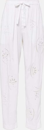 Isabel Marant Hectorina broderie anglaise wide-leg pants