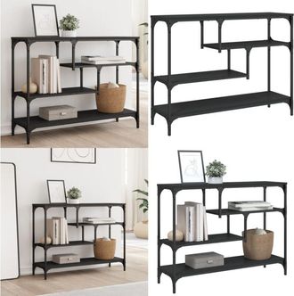 vidaXL Tavolino Consolle Nero 100x30x75 cm in Legno Multistrato - Tavolo da ingresso - Tavolo da soggiorno