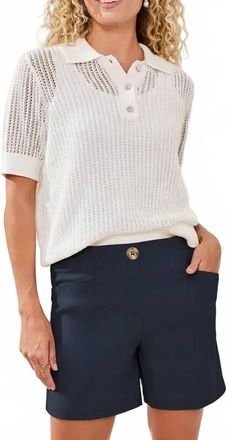 Tribal Flatten It Pull-On Shorts In Jet Blue