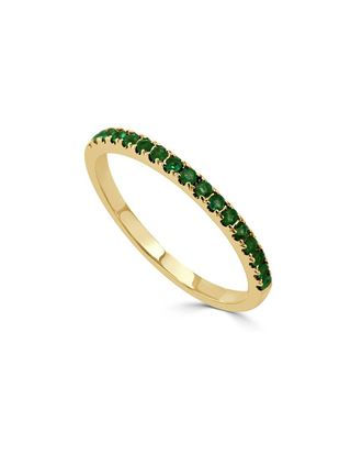 Sabrina Designs 14K 0.20 Ct. Tw. Emerald Stackable Half-Eternity Birthstone Ring