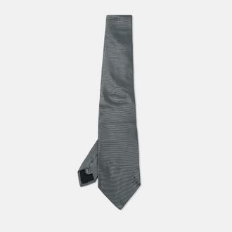 HUGO BOSS Boss By Hugo Boss Grey/Metallic Jacquard Silk Tie