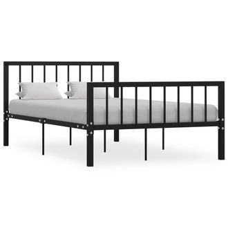 Berkfield Home Bed Frame Black Metal 120x200 cm | Size: Small Double
