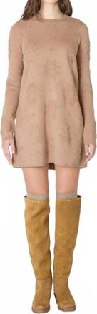 Dex Clothing Patterned Sweater Dress In Toffee
